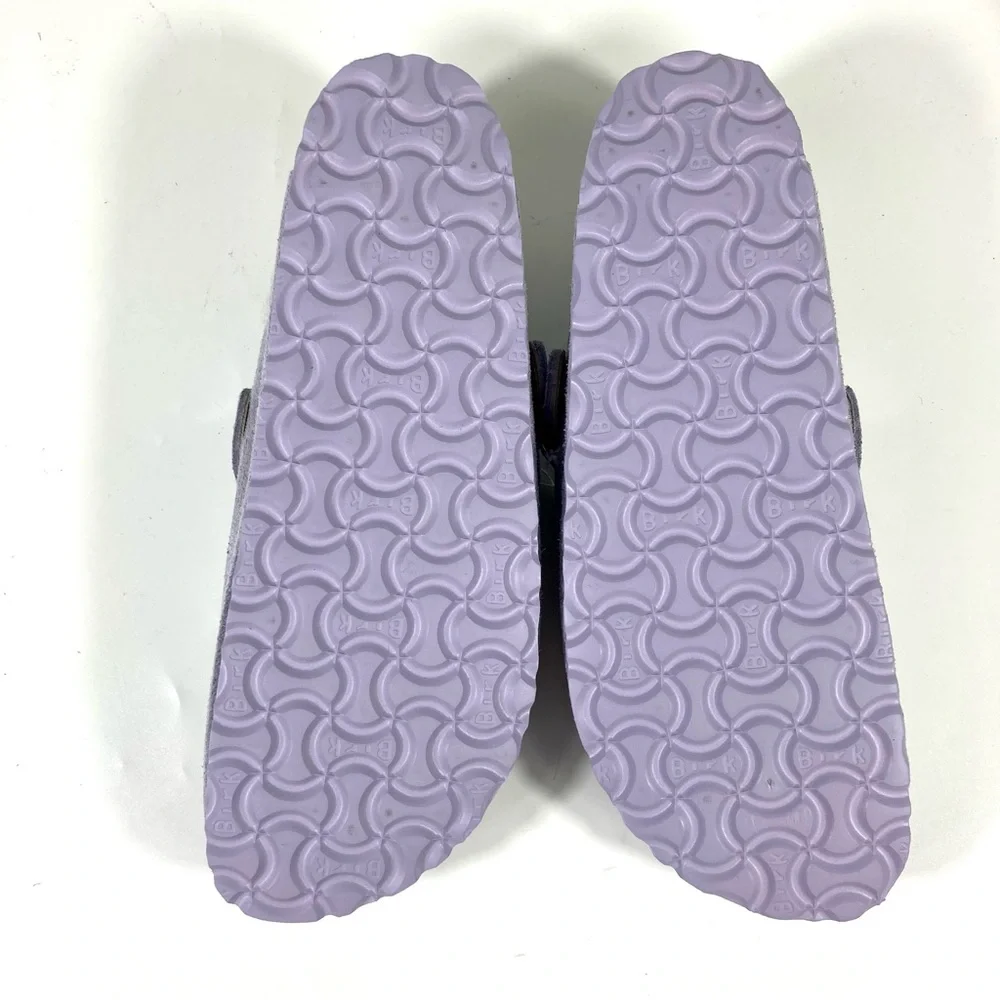 Birkenstock Boston Shearling Suede Clogs Purple Fog - Picture 10 of 17